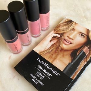 Bare Minerals lip gloss matte set Gen Nude sample